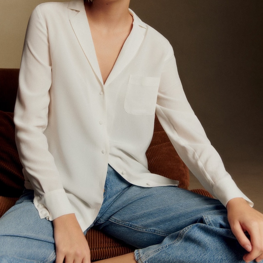 Sezane Florence Shirt Ecru - Size 36